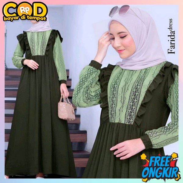 Games Kekinian Midi Dress Muslimah Cod Dress Gamis Muslim Import Premium Gmis Dewasa Jumbo Remaja Ga