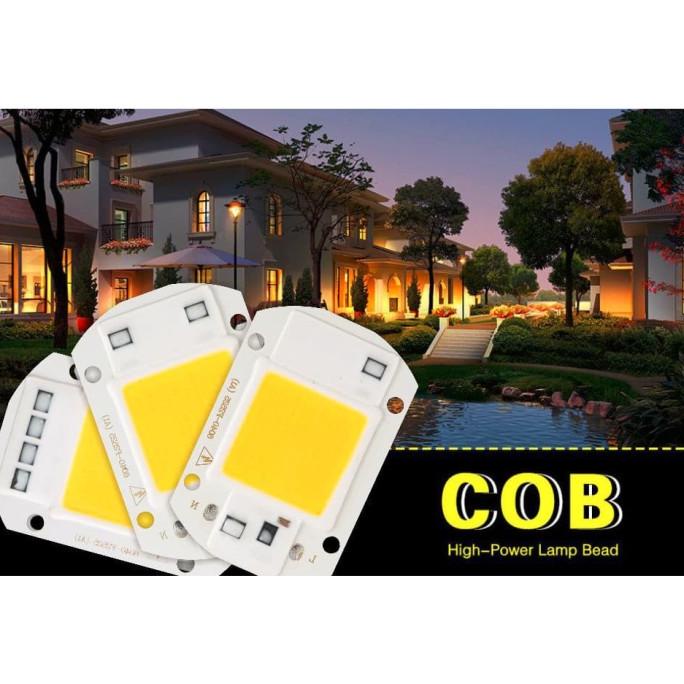 DELLAS led cob 50W 220V led super terang warna warm white langsung colok 220V