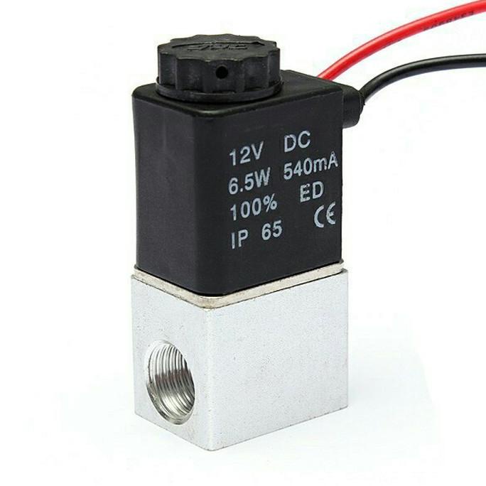 DELLAS pneumatic valve 12v dc selenoid alumunium udara minyak