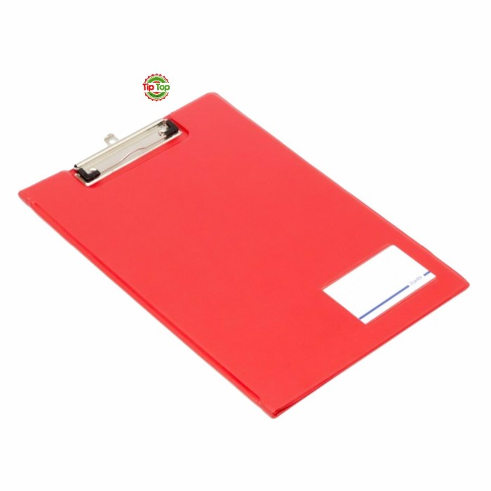 

Bantex Clipboard With Cover Folio Red #4211 09 Berkualitas