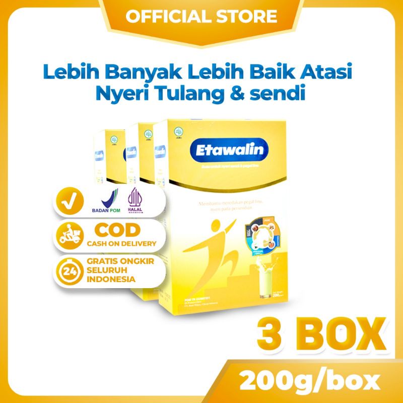 

PAKET 3 BOX SUSUETAWALIN - PaketSembuh Susu Sendi Atasi Radang Sendi Nyeri