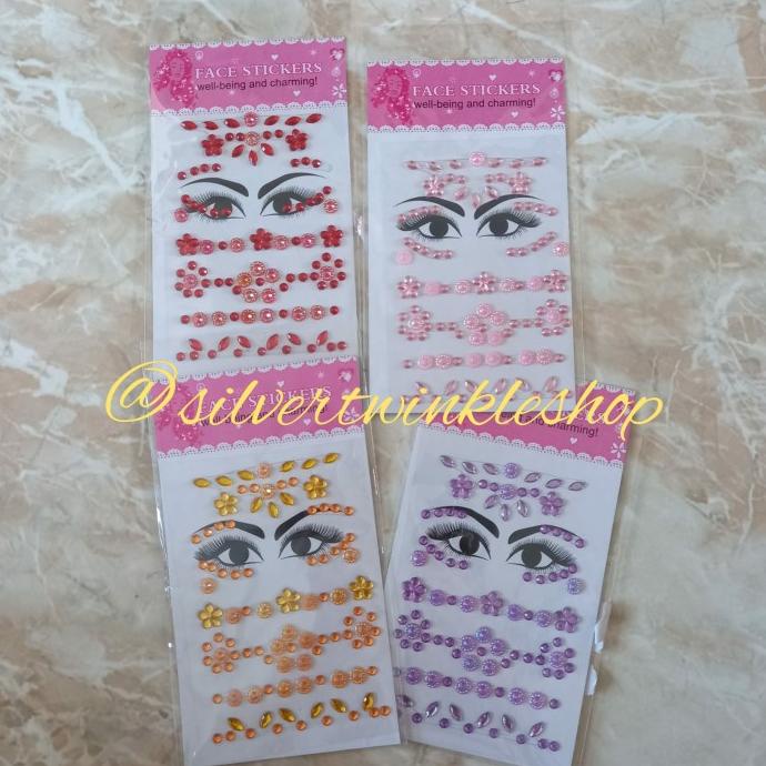 

!!!!!!] sticker wajah face stiker painting makeup diamond berlian rhinestone