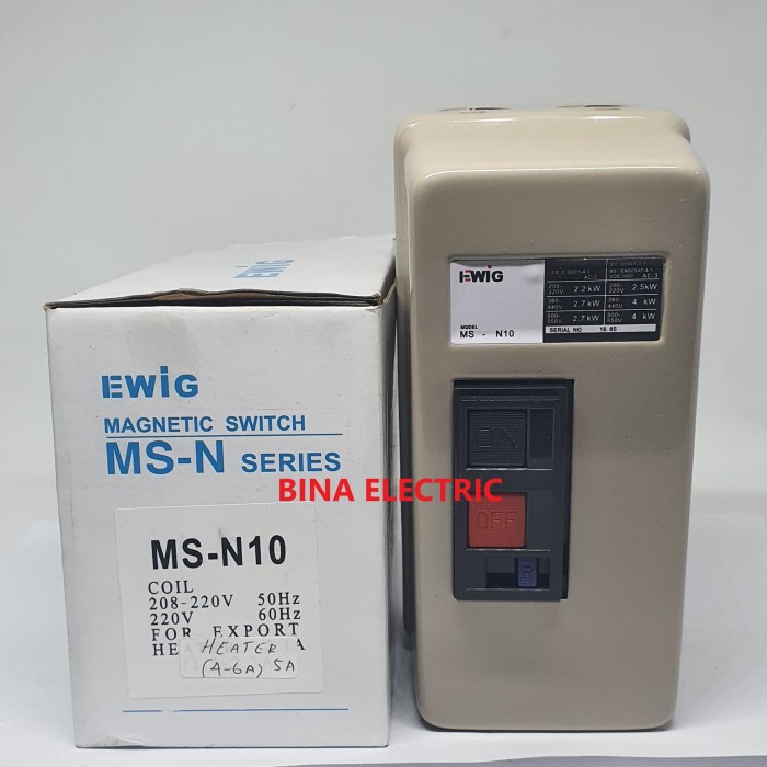 Promo Dol Stater Ewig Ms-N10 Msn10 / Motor Stater On/Off Ewig Msn 10 220V Terbaru