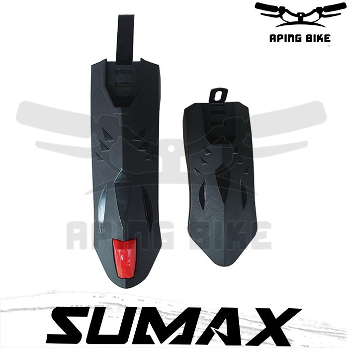 Spakbor Sumax + Lampu Plastik Fender Sepeda Anak Fullset Pvc Bmx