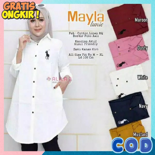 Tonik Full Kancing Deres Tunik Remaja Wanita Buju Tunix Estetik Bsju Tnik Elegan Dan Mewah Baj Tuniq