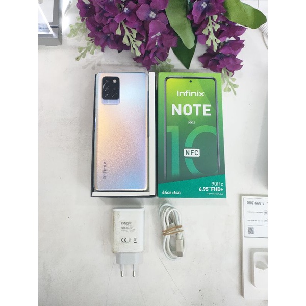 infinix note 10 pro nfc full set no minus