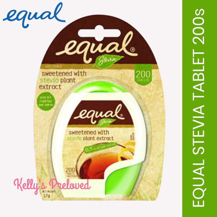 EQUAL STEVIA TABLET SWEETENER ZERO CALORIE PEMANIS PENGGANTI GULA