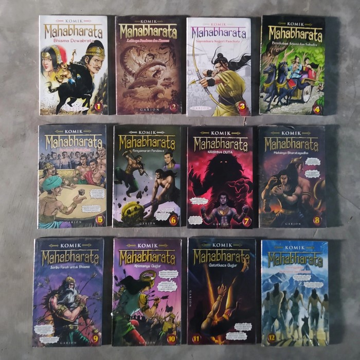 

NEW Paket Komik Mahabharata Jilid 1-12 Lengkap - Original - Garjon