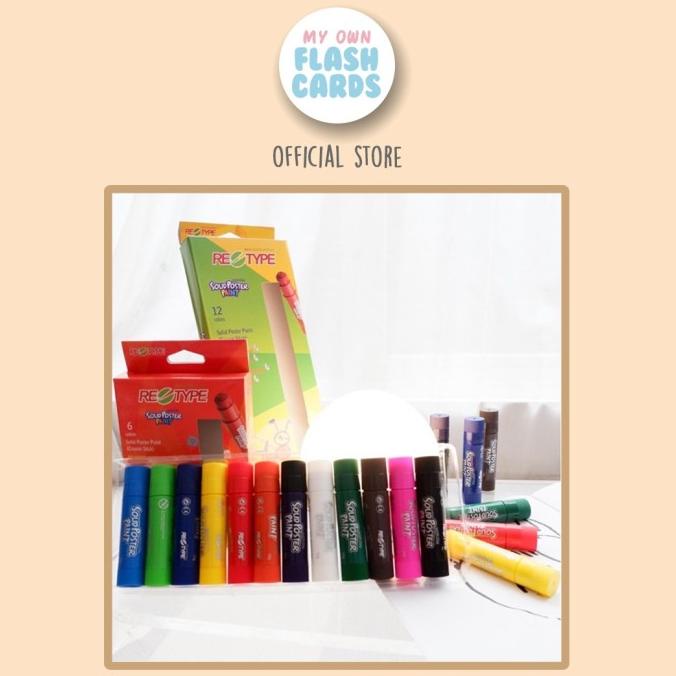 

DISKON!!! PROMO MURAH Retype 12pcs solid poster paint crayon Oil Based Aman Anak Kids safe - Langsung Kirim