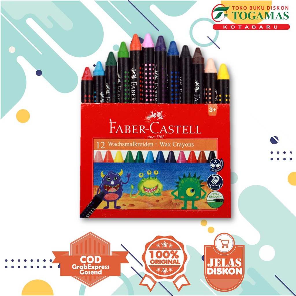 

CRAYON WAX REGULAR 75 MM 12 W 120043 FABER CASTELL