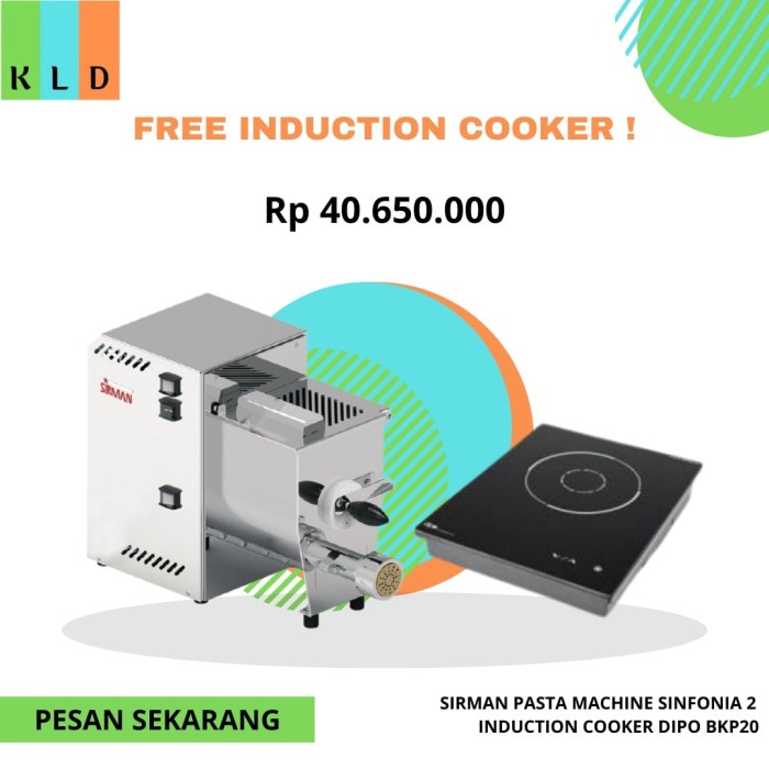 Sirman Pasta Machine Sinfonia2 Free Induction Cooker Dipo Bkp20