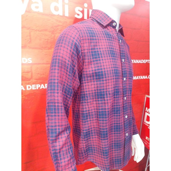 Larusso/Lr2 kemeja flanel kotak panjang