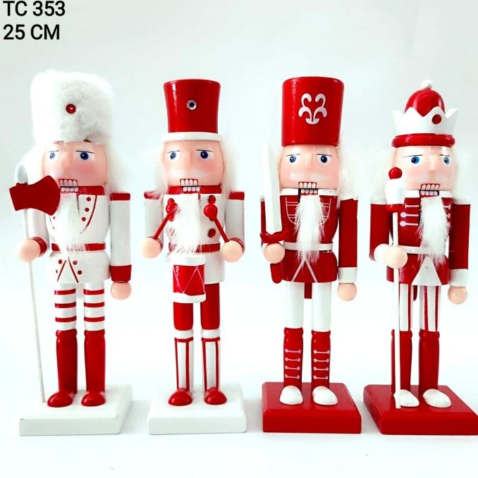 

Trend Nutmerah Pink 25Cm Dekor Natal Patung Kayu Santa Nutkraker Bsr Terbaik