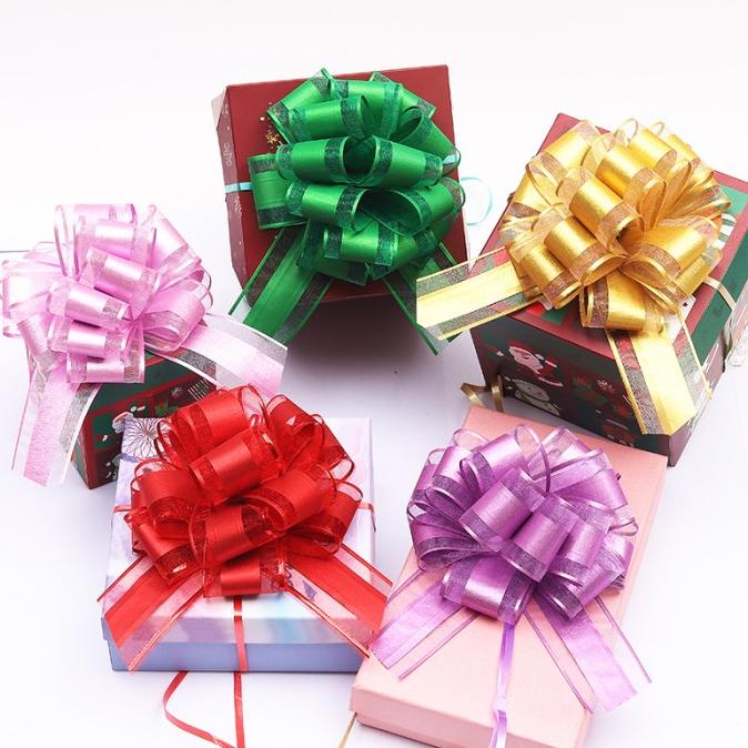Natal Pita Tarik Dekorasi Hiasan Parcel Pita Kado Natal Kembang Murah Grosir Stok Terbatas