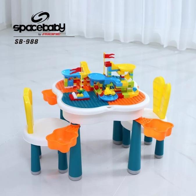 Space Baby Multifunctional Table Meja Lego Meja Belajar Anak Zonaduaduo