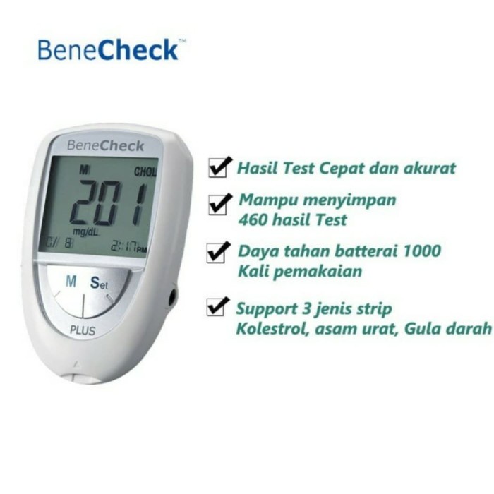 Alat Benecheck 3in1 GCU ( tanpa Strip ) Benecheck alat test darah -Tatasie
