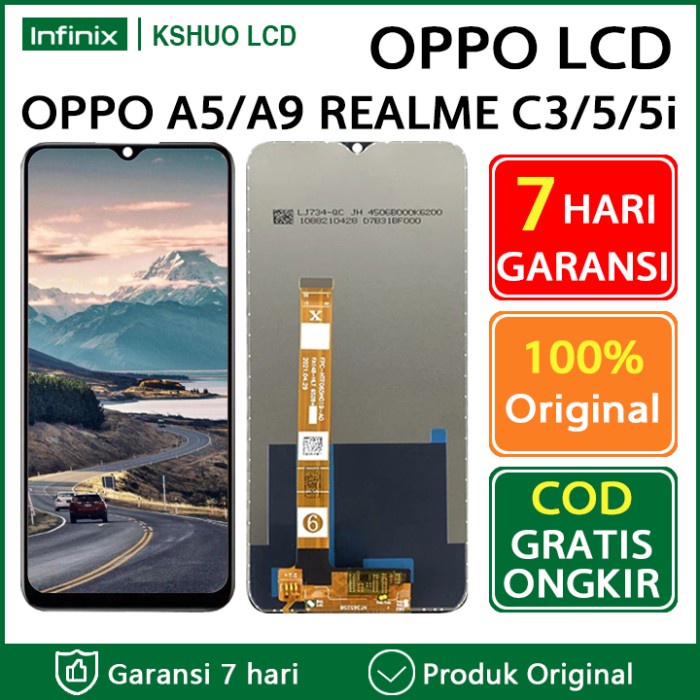 ORI LCD + TOUCHSCREEN OPPO A9 2020 / NEW ORIGINAL - Hitam