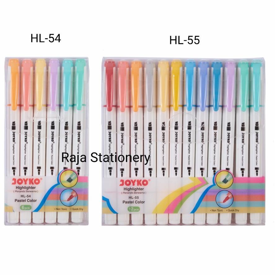 

Berkualitas! JOYKO PASTEL HIGHLIGHTER SET / SPIDOL PENANDA BERWARNA PASTEL HL-54 HL-55 ,.
