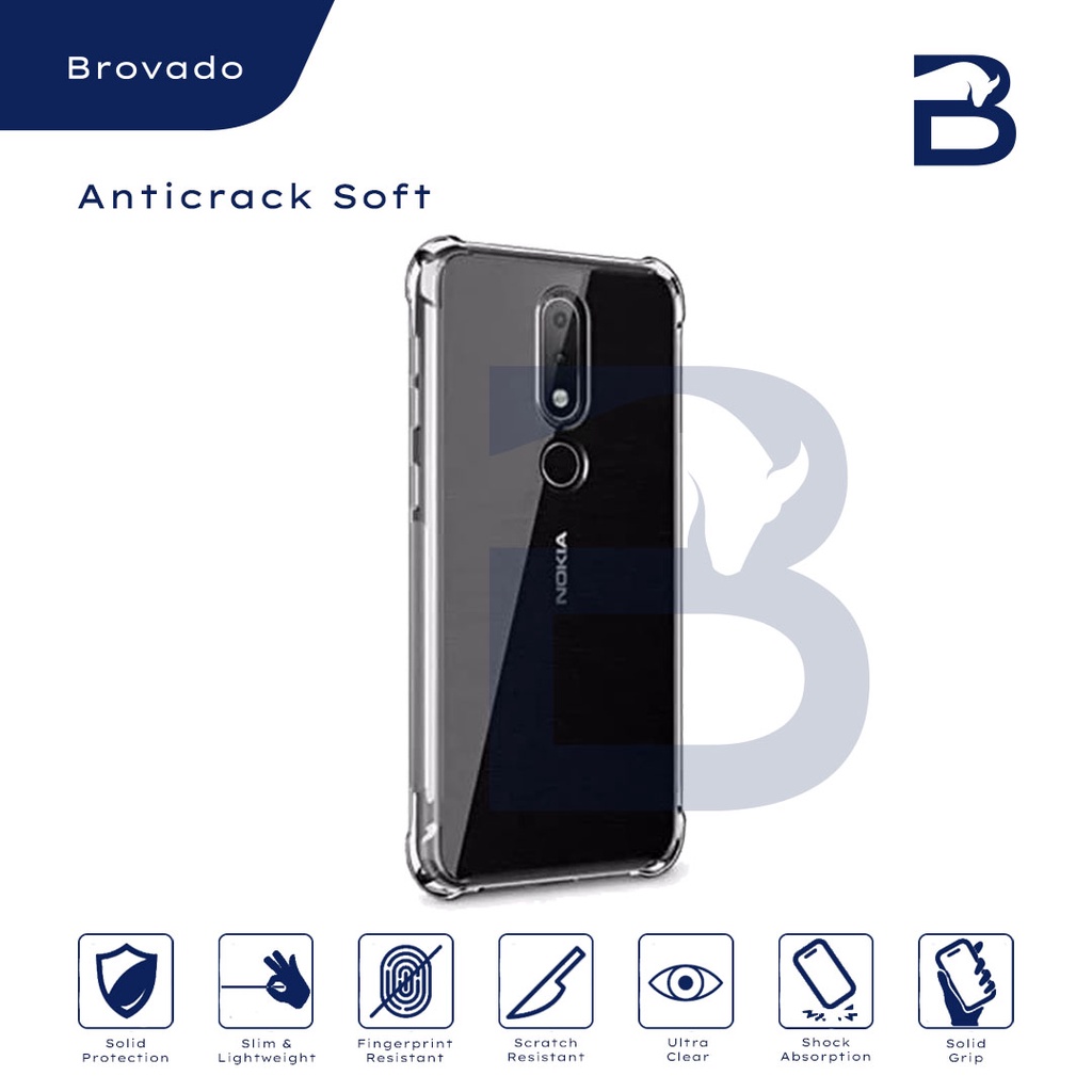 Casing Nokia 6.1 / 6.2 / 7.2 Anticrack Soft Bening Silikon Transparan