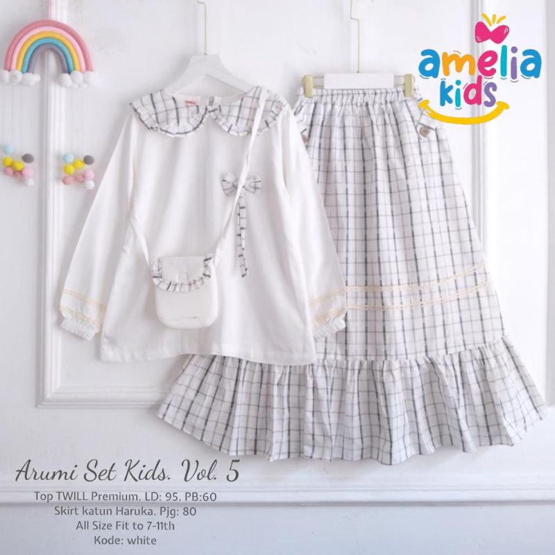 (COD) Arumi set kids / Yunita set ORI Valent hijab