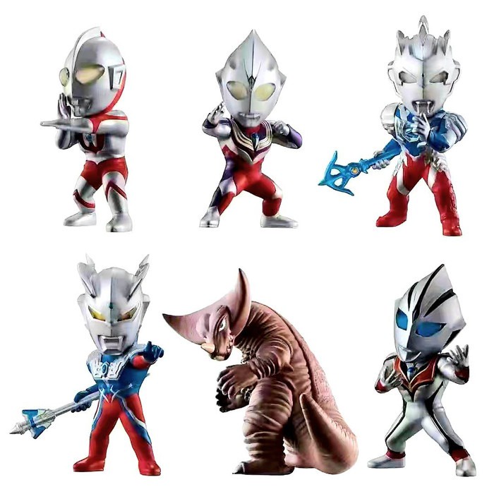 Figure Ultraman Zero Ultramen Tiga Gomora Z Converge Mainan Anak Laki Set 6