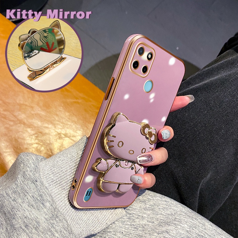 Casing Ponsel untuk Realme C21 C21Y C25Y C20 C20A C11 2011 Narzo 50i Case Clever HP ponsel berdiri d