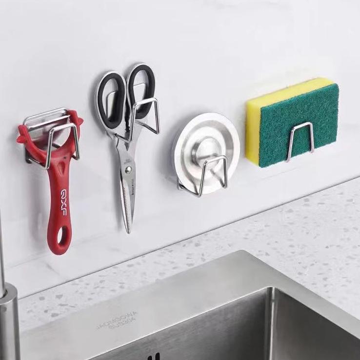 Gantungan Organizer Rak Dapur Serbaguna Tempat Spon Bak Cuci Piring Sink Stainless Steel