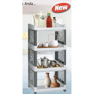 Produk Terbaik] rak susun serbaguna plastik susun 4 tabita