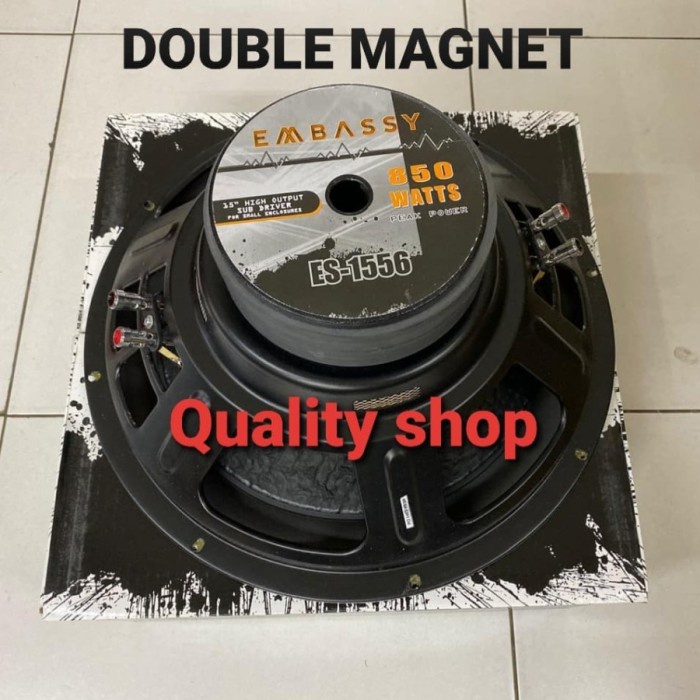 Promo Speaker Subwoofer Embassy 15 Inch Double Magnet Dan Double Coil Baru