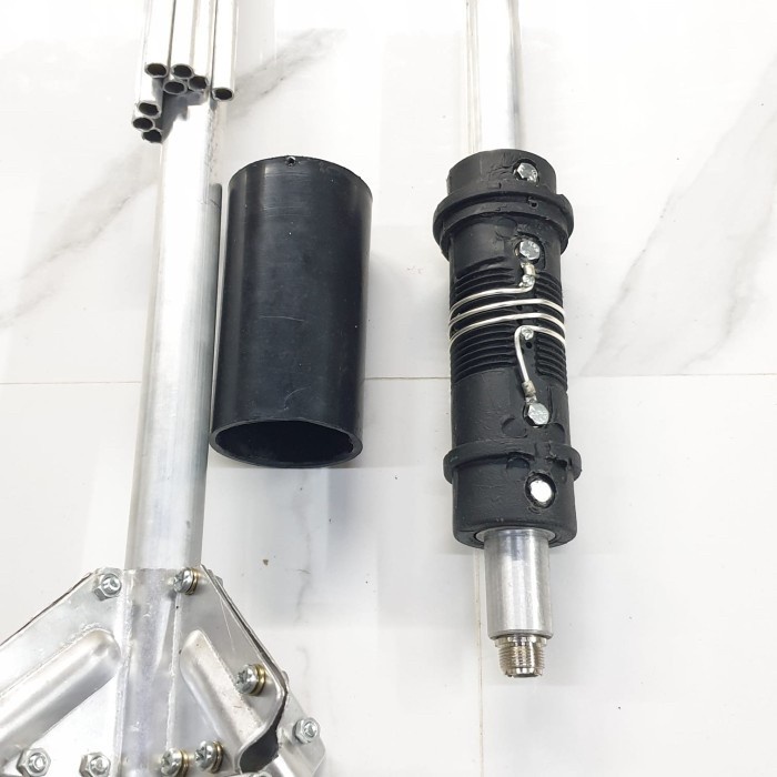 Antena V2R Telex Hy-Gain Sepul Perak Plat Loading Besar Vhf V-2R