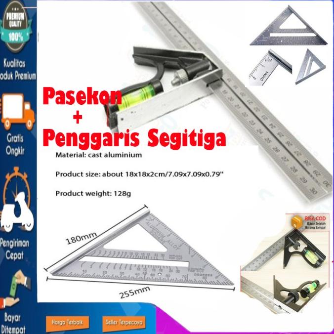 

Terbaik Satu Set 2Pcs Penggaris Water Pas Dan Penggaris Segitiga Speed Square Stok Terbatas