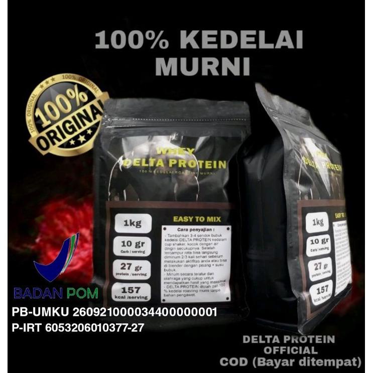 New WHEY PROTEIN DELTA PROTEIN BUBUK KEDELAI PROTEIN 2 kg