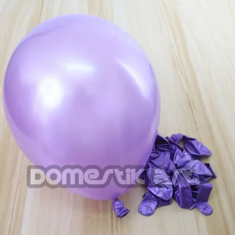 Balon Metalik UNGU / Balon latex Metalik 12 inch / Balon latex