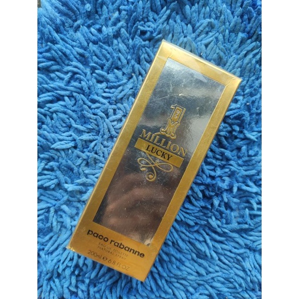 1 Million Lucky By Paco Rabanne 200ml Edt Spray For Men BOX SEGEL ORIGINAL