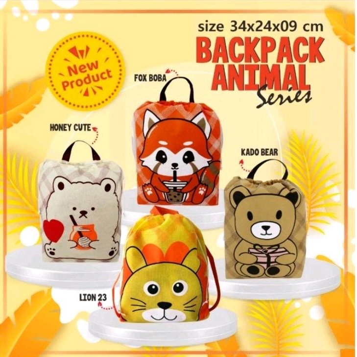 

Goodie Bag Tas Ulang tahun Ransel Birthday motif hewan