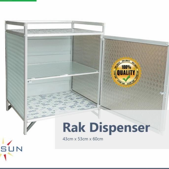 ~@~@~@~@] Rak/Meja Serbaguna Rak Dispenser/Magic Com Rak Dapur Alumunium+Kaca