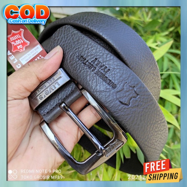 Gesper Ikat Pinggang Stot Panjan Ikat Pinggang Pria Kekinian Kerja Kantoran Kulit Cwok Abuk Gespre M