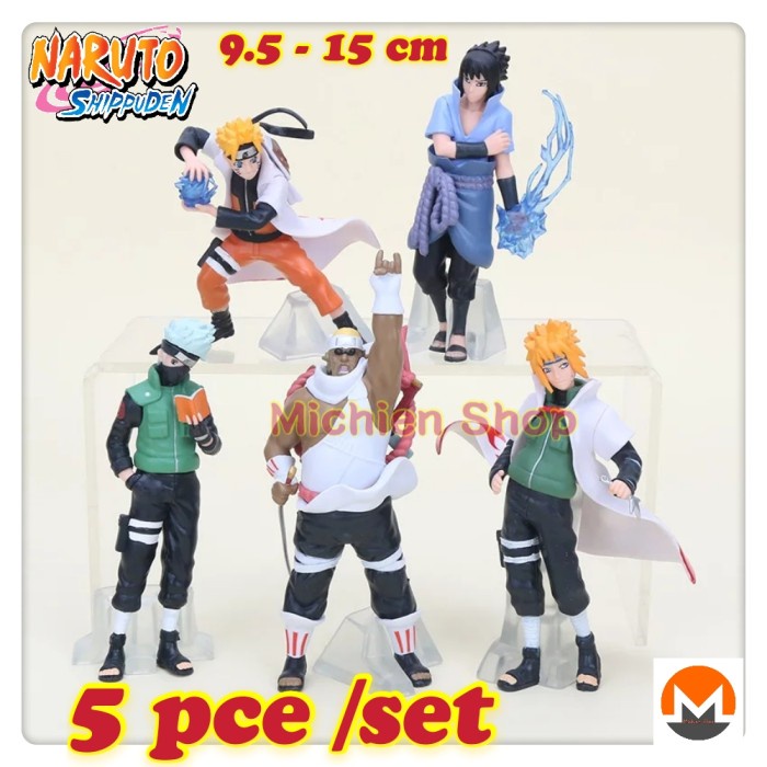 NARUTO SHIPPUDEN / ACTION FIGURE SET ISI 5 UK BESAR - MAINAN MINIATUR