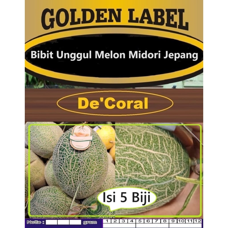 Bibit Unggul Melon Midori Jepang | Biji Benih Melon Midori Jepang