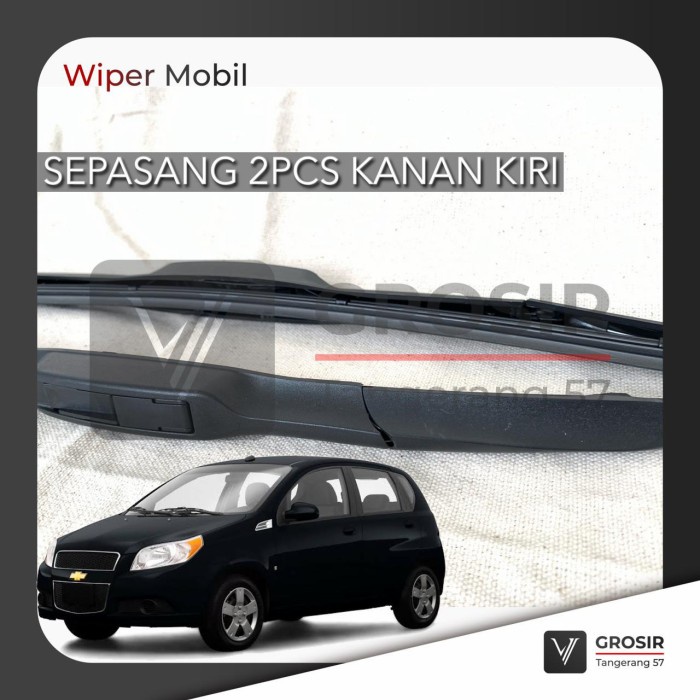 Ready Stok Wiper Hybrid Aveo Chevy 2004 - 2008 / Wiper Aveo 2008 Hybrid 2 Pcs Kode 010