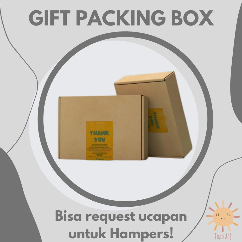 

Gift packing box kardus die cut bungkus kotak kado hadiah lahiran bayi warna coklat premium
