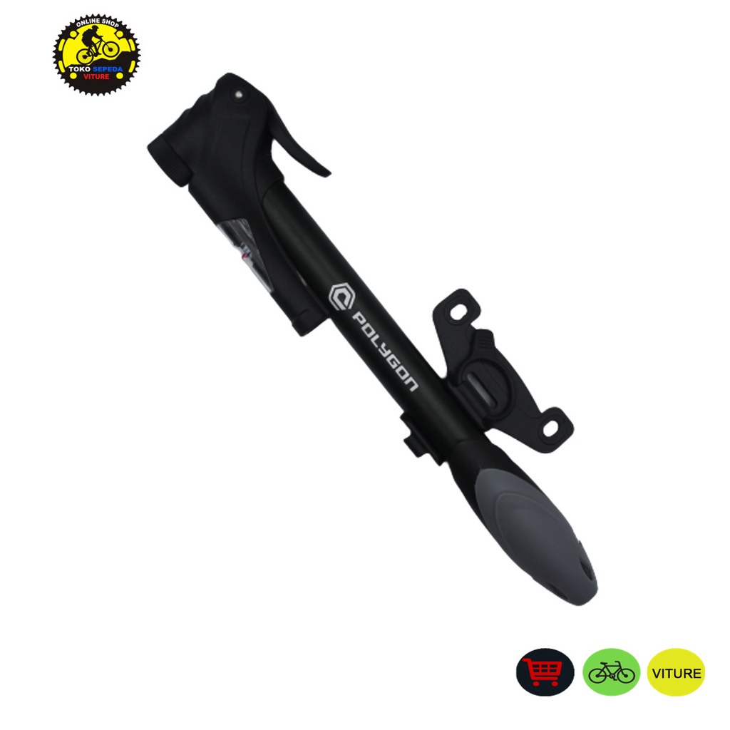 Polygon Pompa Angin Ban Sepeda Portable Alloy Smart Head 87 Psi 6 Bar