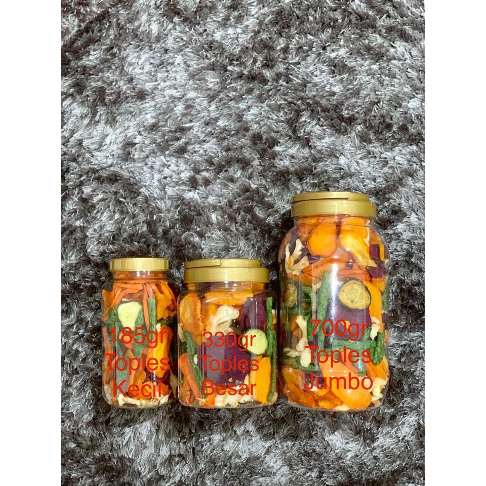 

Ready HEALTHY CRISPS - TOPLES KECIL 700ml (120-185gr) - KERIPIK SAYUR Best Seller