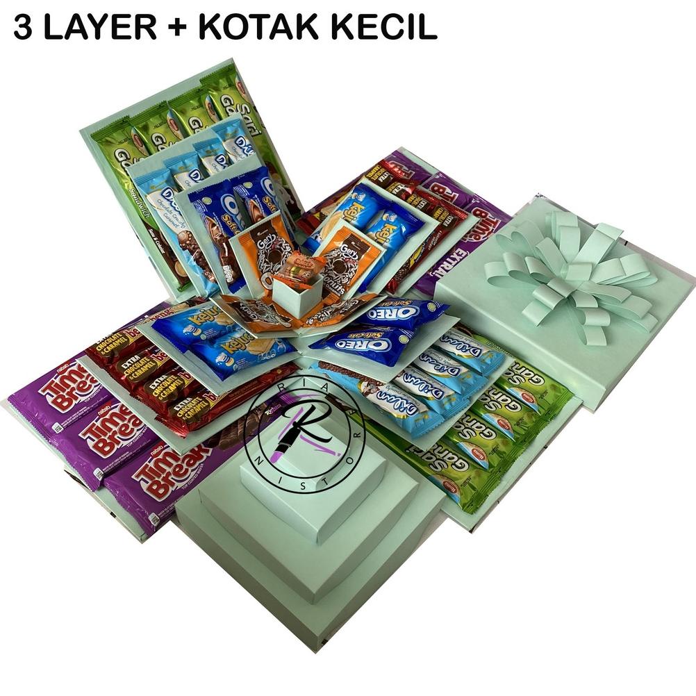 

Miliki - Explosion Box Snack Box Kado Unik Hampers Box Snack Box Kotak Uang 22x22cm !