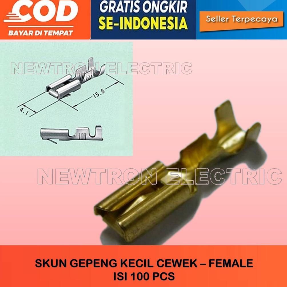 Update SKUN SOKET GEPENG KECIL FEMALE SKUN KABEL SOKET GEPENG KECIL ,.