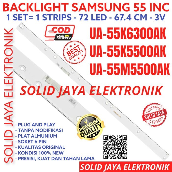 [Ori] Backlight Led Samsung 55 Ua55K6300Ak Ua55K5500Ak Ua55M5500Ak Lampu Bl Terbatas
