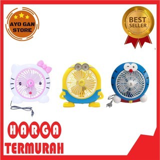 TERMURAH Kipas Angin Portable Karakter / Kipas Angin Box Fan Termurah  /KIPAS ANGIN MINI/KIPAS