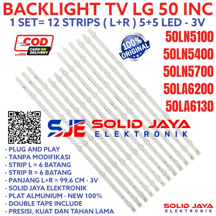 [Ori] Backlight Tv Lg 50 Inc 50Ln5400 50Ln5700 50La6130 Lampu Bl Led 50Ln Limited