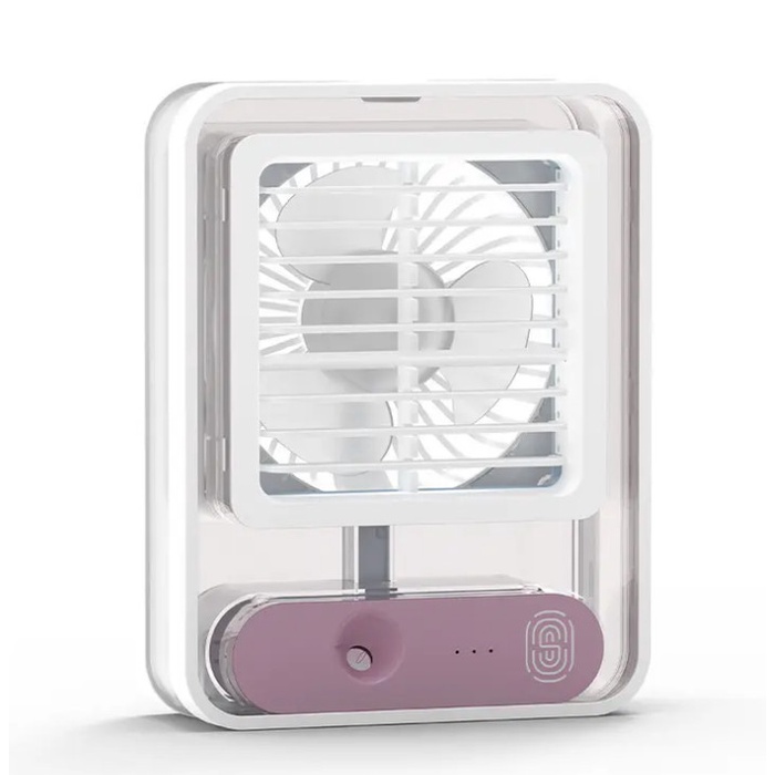 BISA COD AC Mini Portable LED Fan Humidifier Air Cooler Recharging / Type Cas /KIPAS ANGIN