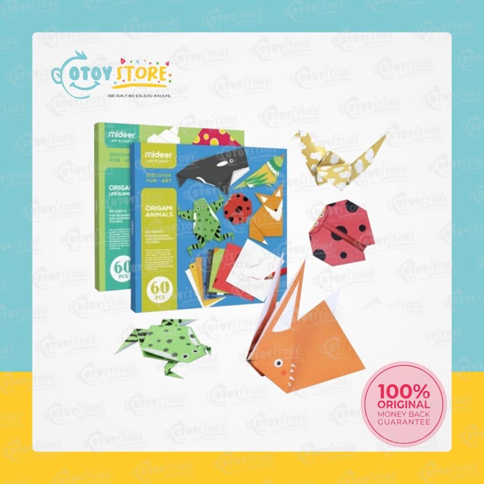 

Mideer Art and Craft Origami Paper Animals 60 Pcs / Mainan Kado Anak
